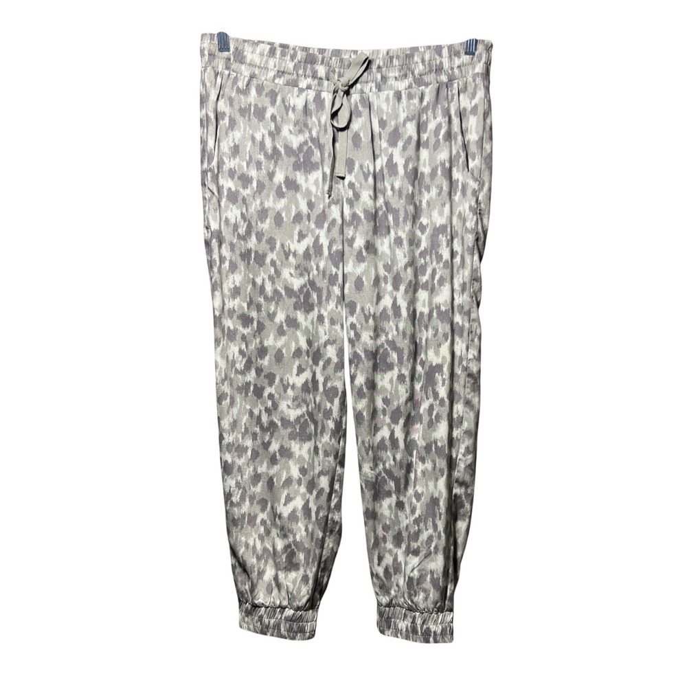 Cloth & Stone Jogger Pants Gray Animal Print‎ Drawstring M Tencel Lyocell